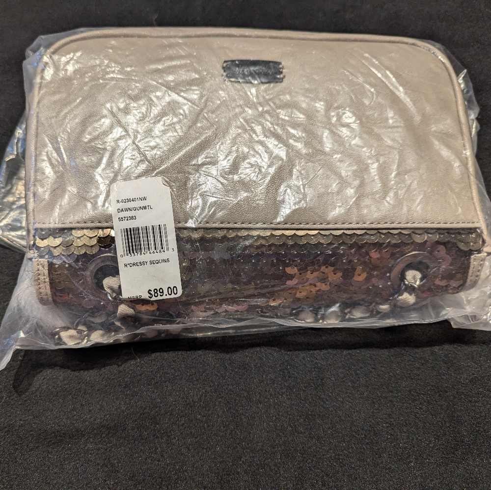 NINE WEST HANDBAG FURRY TAIL AND SEQUINS, NWT - Picture 6 of 6
